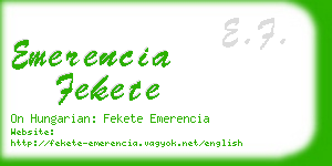 emerencia fekete business card